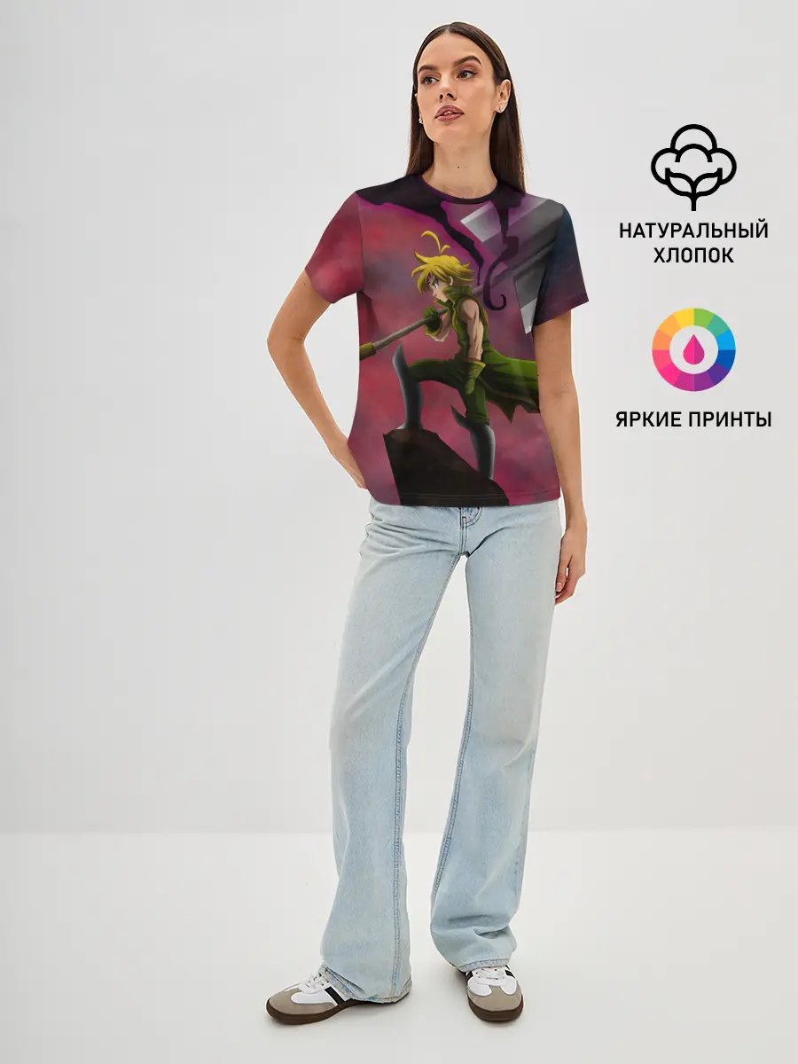 Женская базовая футболка / Meliodas с большим топором