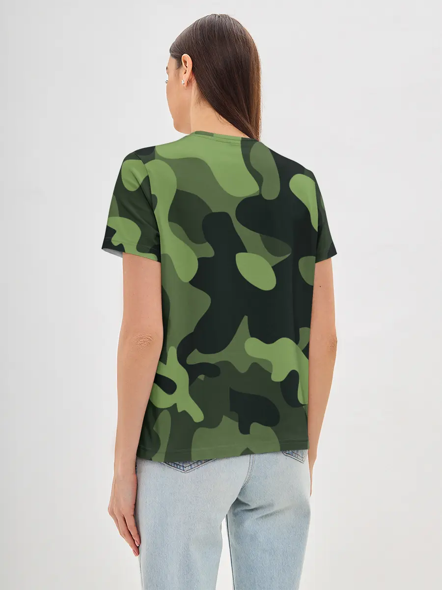 Женская базовая футболка / Камуфляж