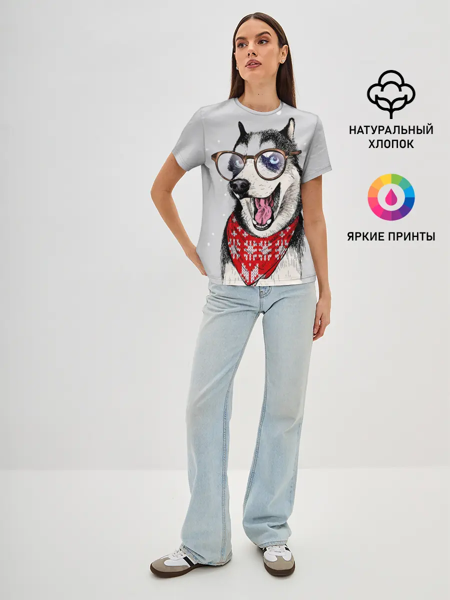 Женская базовая футболка / Хаски