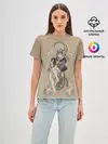 Женская базовая футболка / Девушка ящерица
