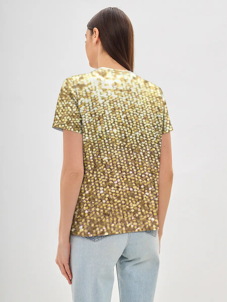 Женская базовая футболка / Блёстки