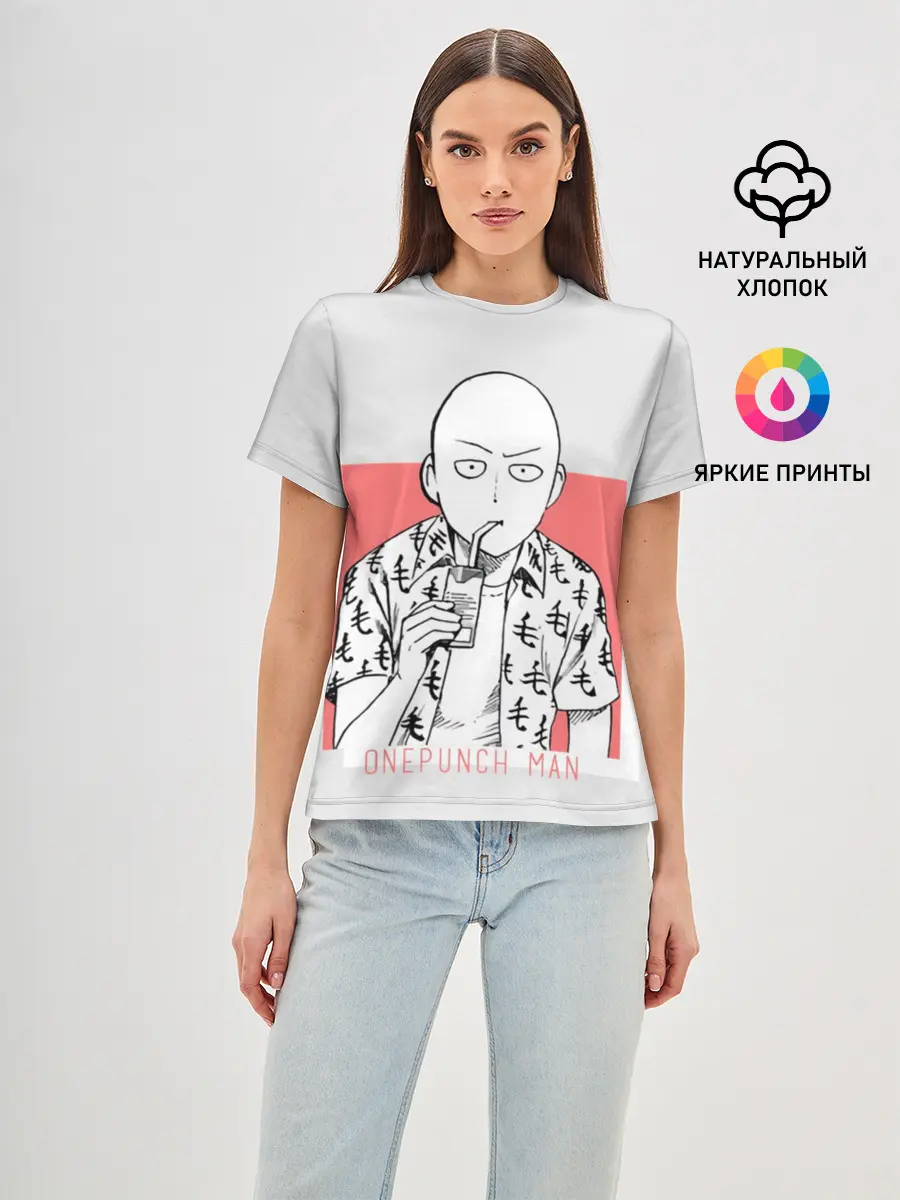 Женская базовая футболка / Saitama