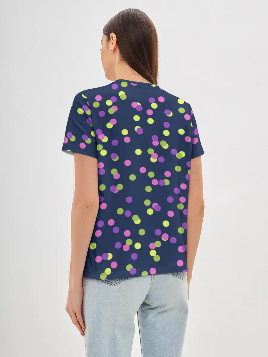 Женская базовая футболка / Абстракция-3. Горох