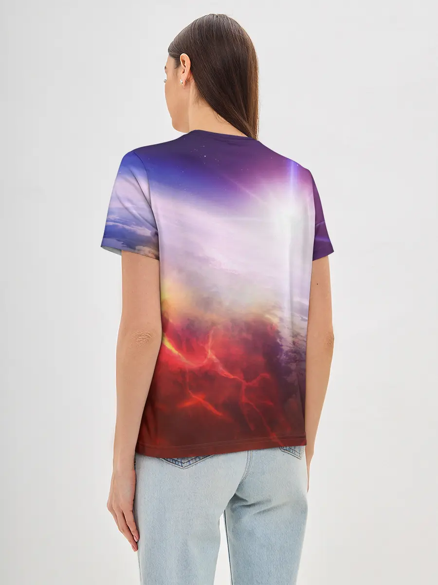 Женская базовая футболка / Звезды в неоне