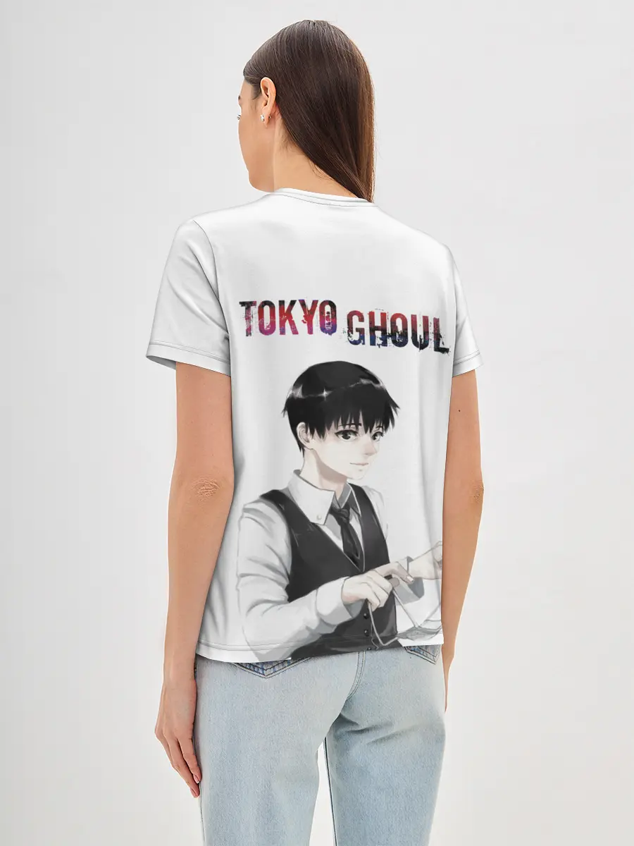 Женская базовая футболка / Kaneki Ken в профиль