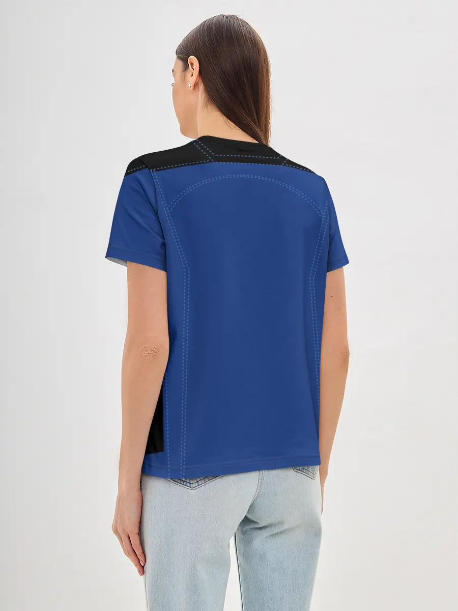 Женская базовая футболка / Blue origin. Костюм астронавта