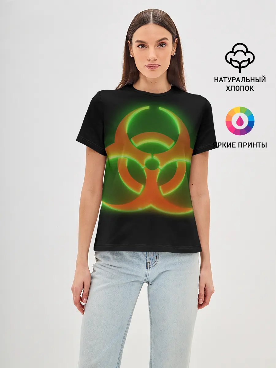 Женская базовая футболка / Biohazard Neon