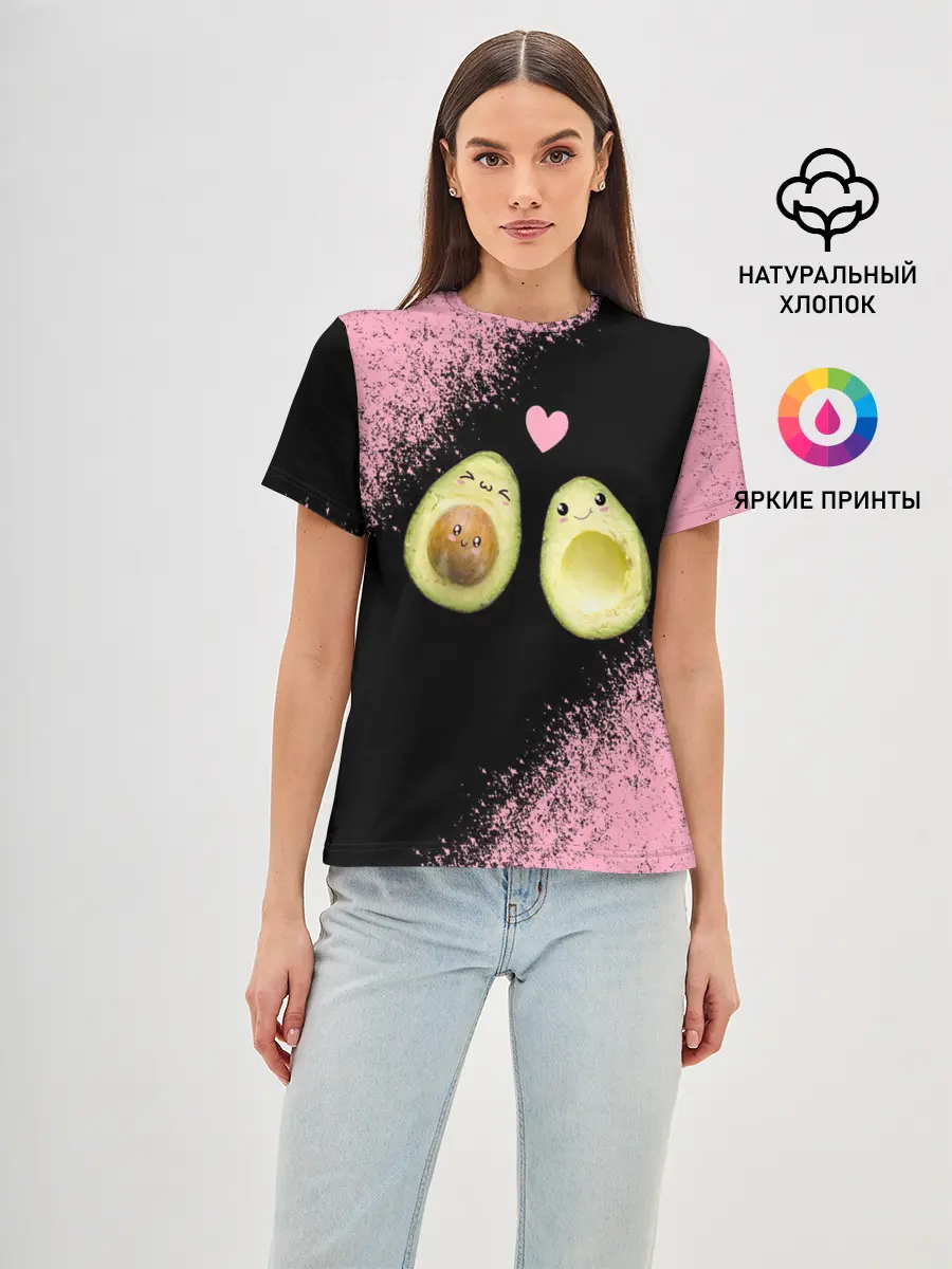 Женская базовая футболка / Авокадо