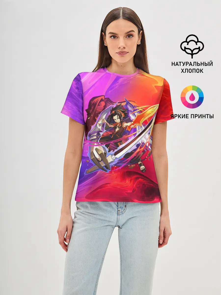 Женская базовая футболка / Шаман Кинг | Йо Асакура