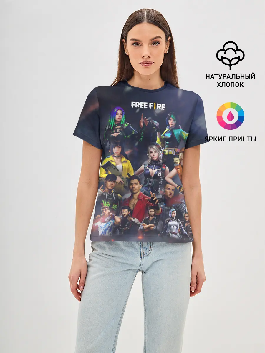 Женская базовая футболка / Free fire
