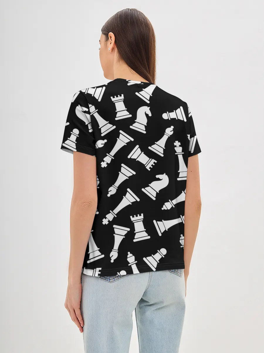 Женская базовая футболка / Фигуры, Шахматы