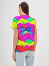 Женская базовая футболка / ЦВЕТНЫЕ КУБИКИ