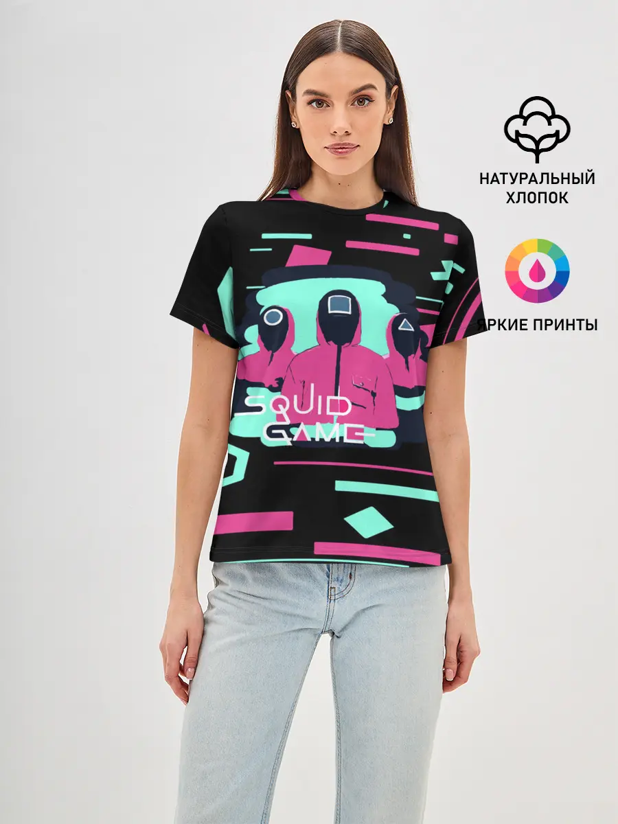 Женская базовая футболка / Игра в кальмара |