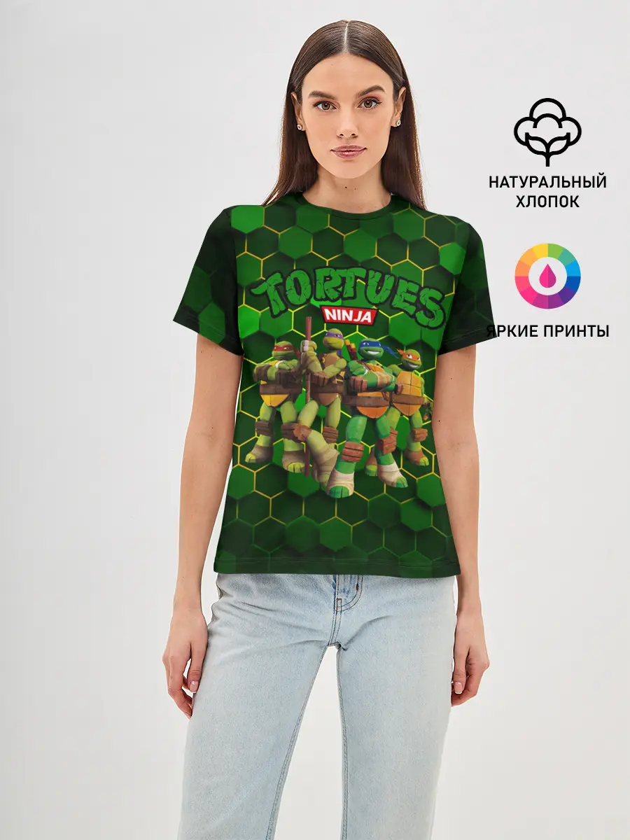 Женская базовая футболка / ЧЕРЕПАШКИ - НИНДЗЯ
