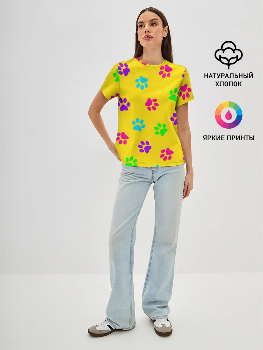 Женская базовая футболка / ЛАПКИ