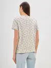 Женская базовая футболка / узор мелкие цветочки