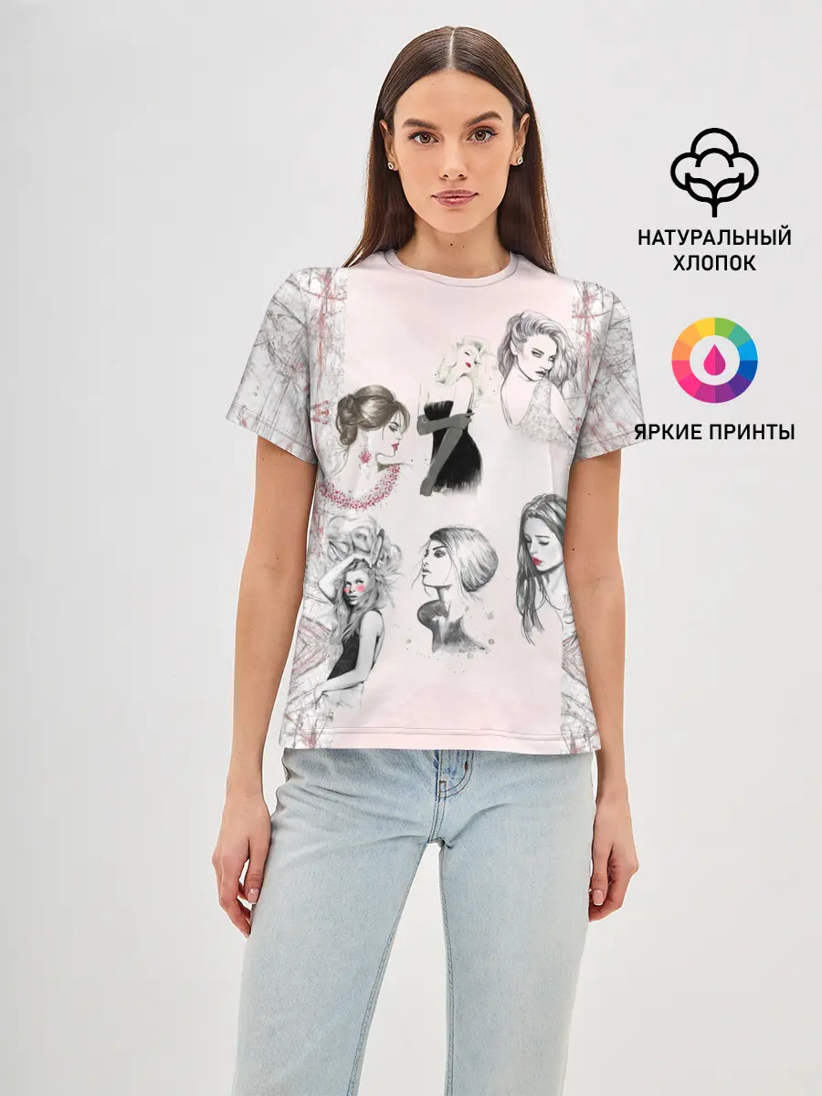 Женская базовая футболка / 8 марта