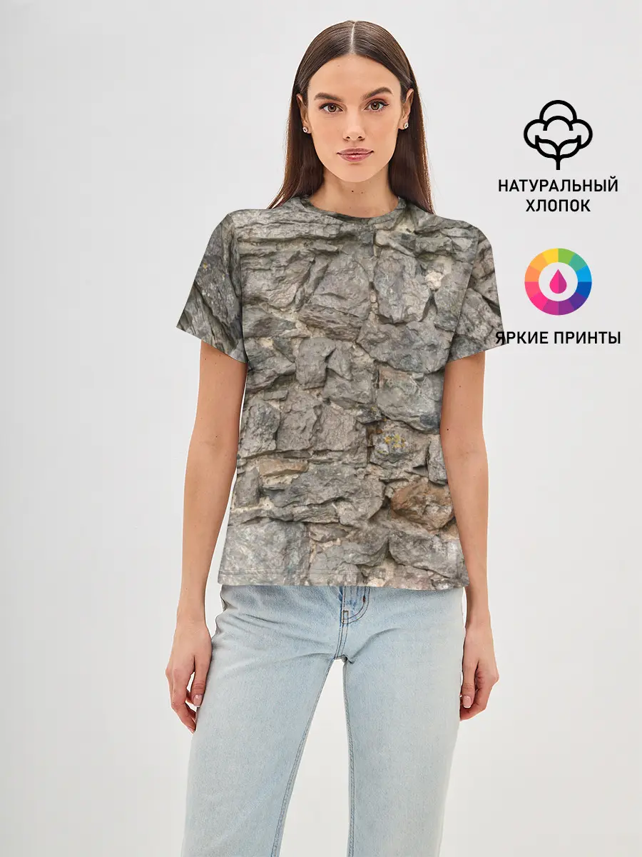 Женская базовая футболка / Сломанная стена