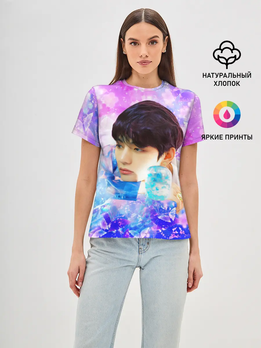 Женская базовая футболка / БТС 2020 Season Greeting Ви V