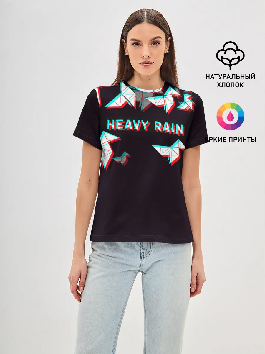 Женская базовая футболка / Heavy Rain
