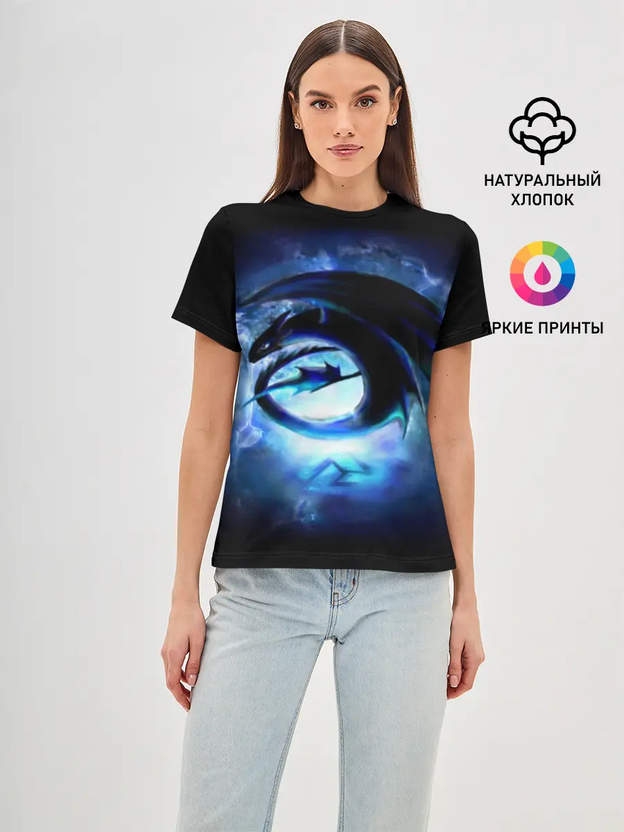 Женская базовая футболка / Night Fury