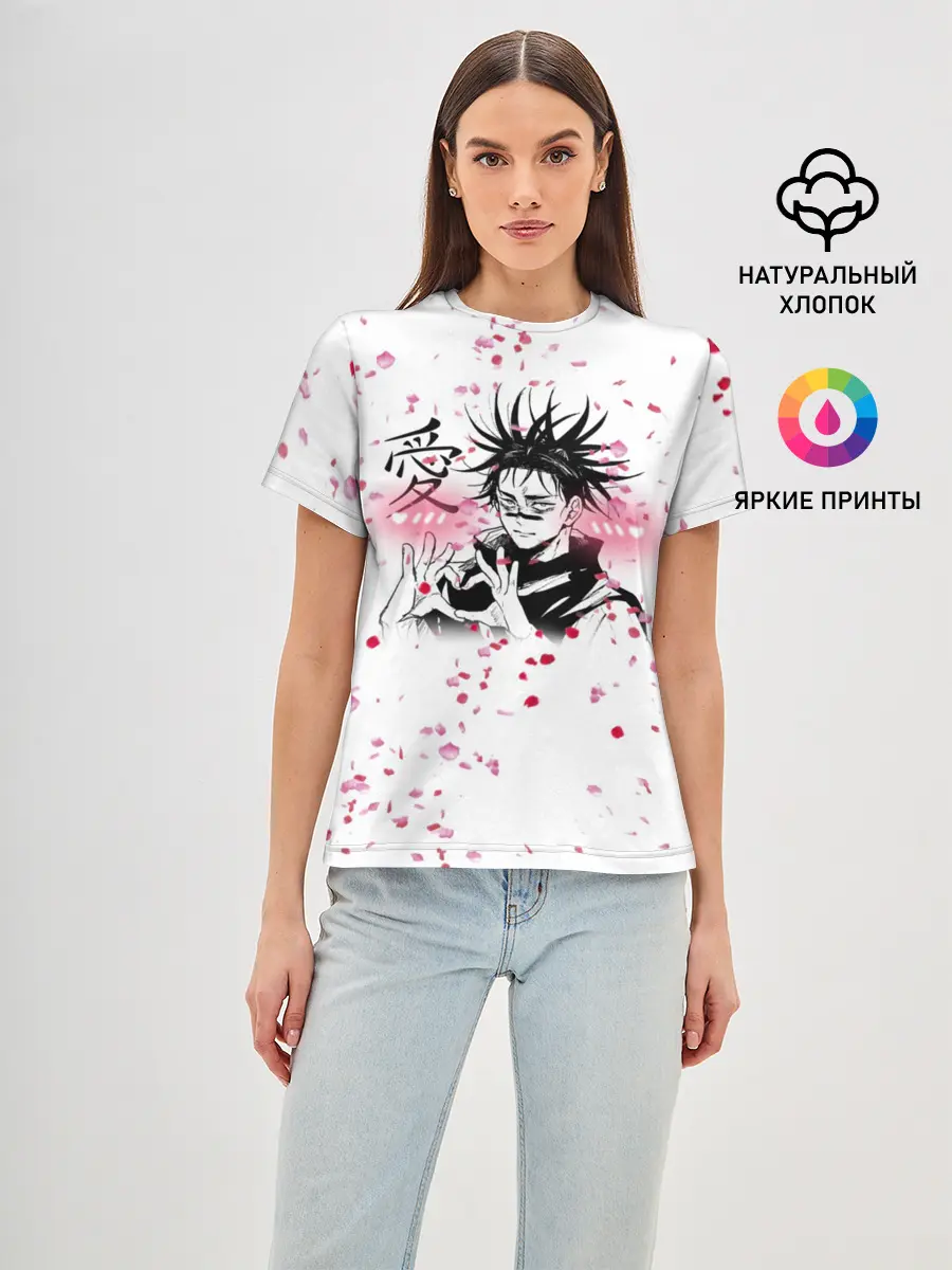 Женская базовая футболка / Манга Аниме Любовь Сердце