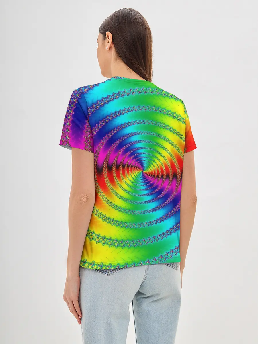 Женская базовая футболка / Цветной гипноз