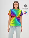 Женская базовая футболка / Цветной гипноз