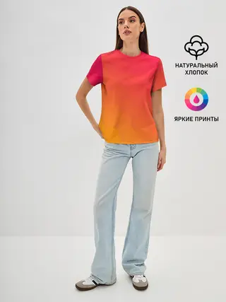 Женская базовая футболка / Градиент