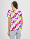 Женская базовая футболка / Абстрактный яркий узор