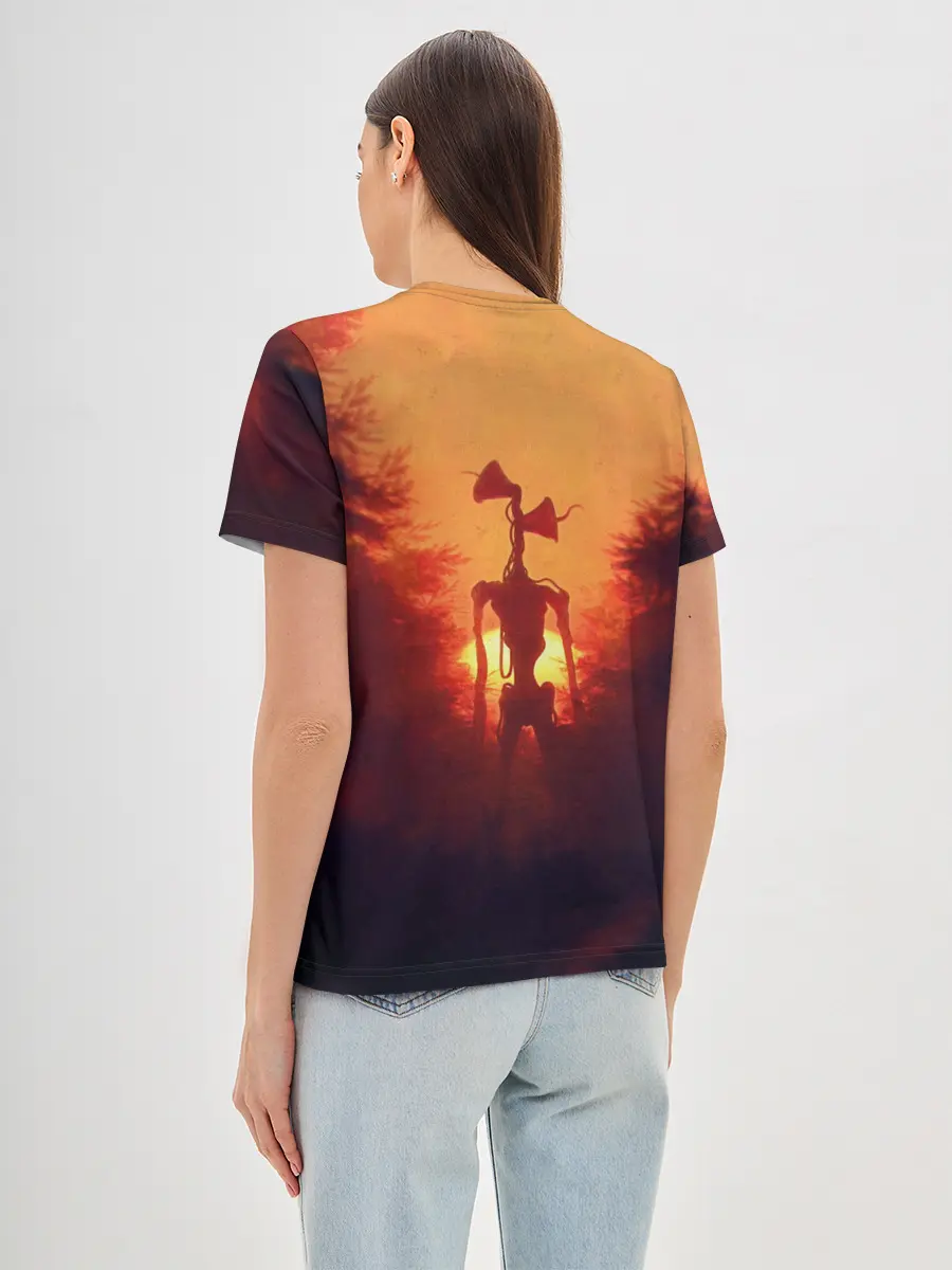 Женская базовая футболка / СИРЕНОГОЛОВЫЙ ORANGE