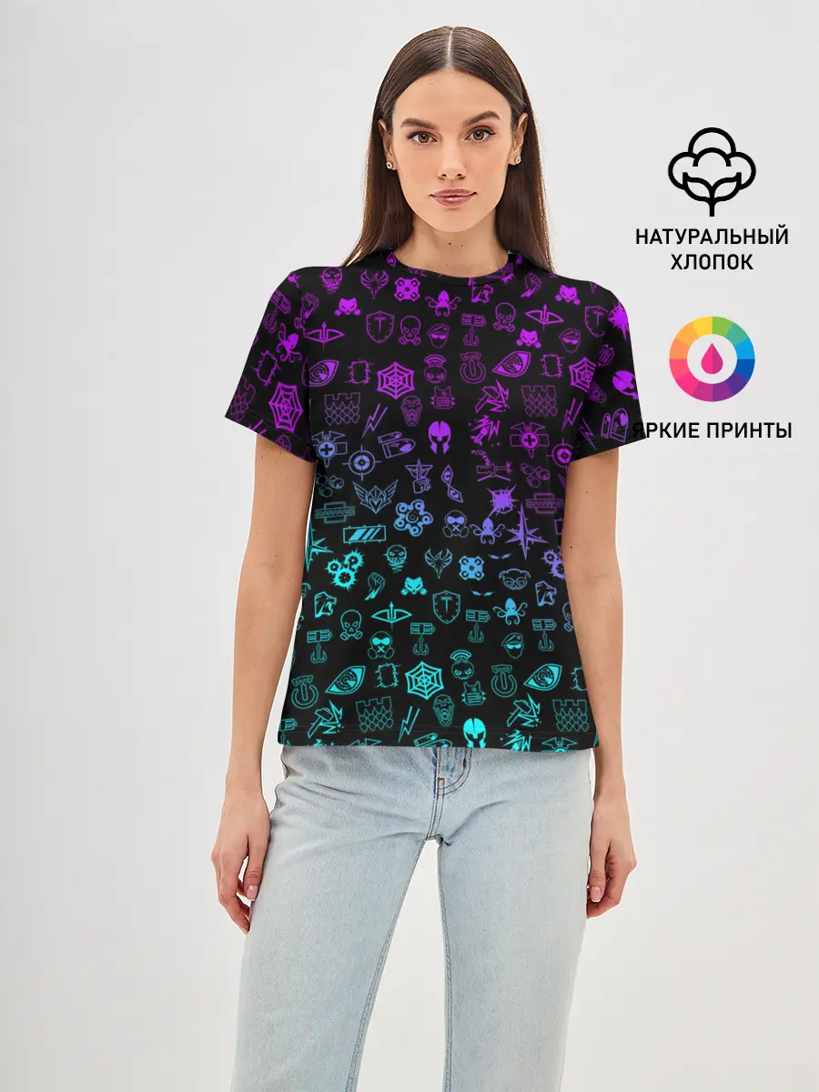 Женская базовая футболка / RAINBOW SIX | SIEGE NEON