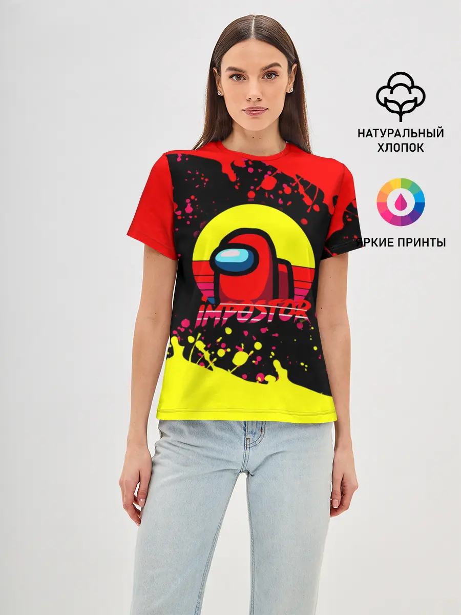 Женская базовая футболка / Among Us Impostor.