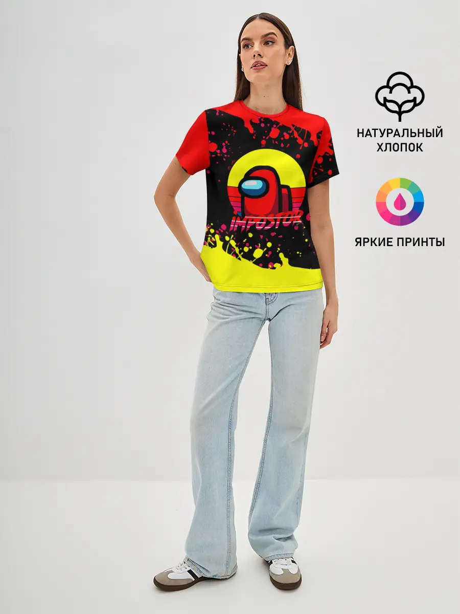 Женская базовая футболка / Among Us Impostor.