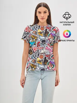 Женская базовая футболка / MIX