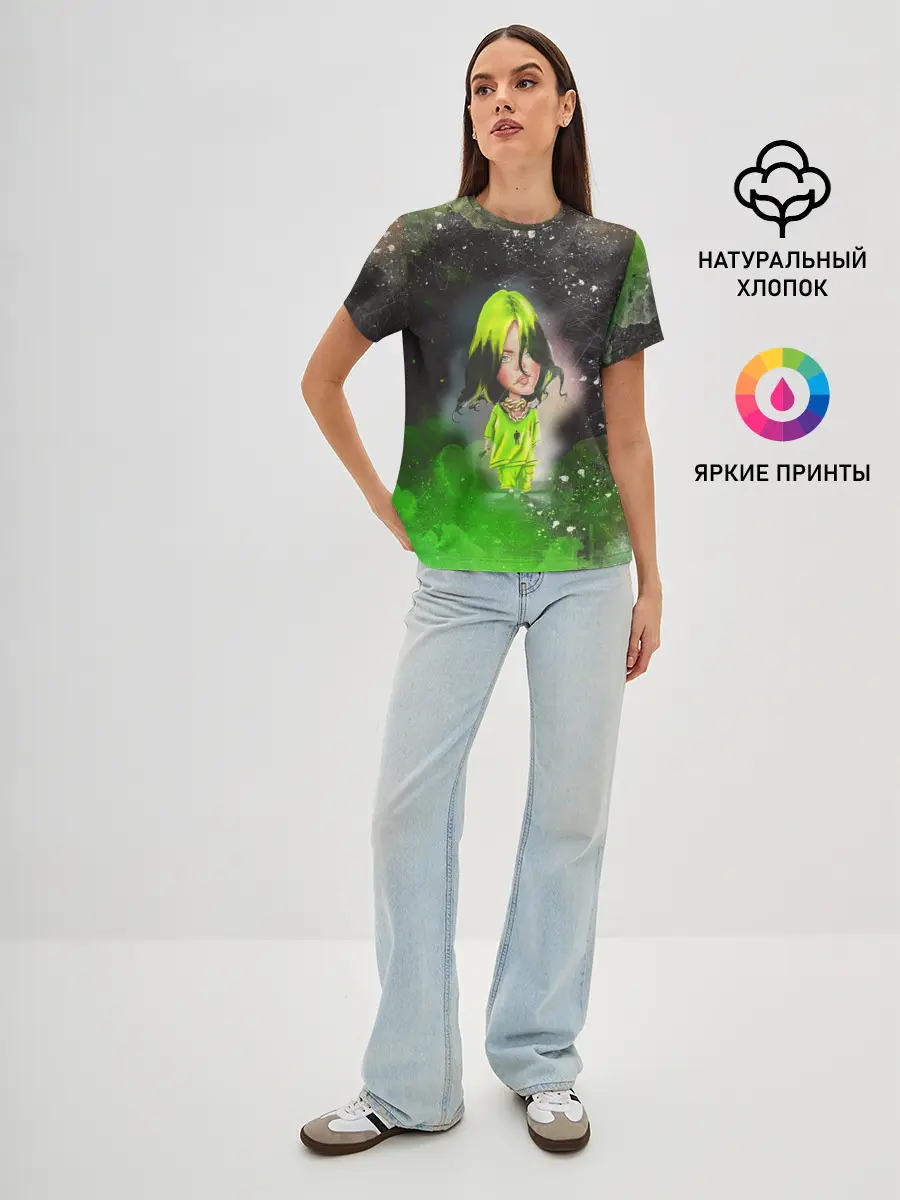 Женская базовая футболка / BILLIE EILISH | БИЛЛИ АЙЛИШ