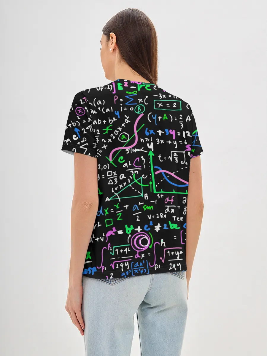 Женская базовая футболка / Математика Графики и Функции