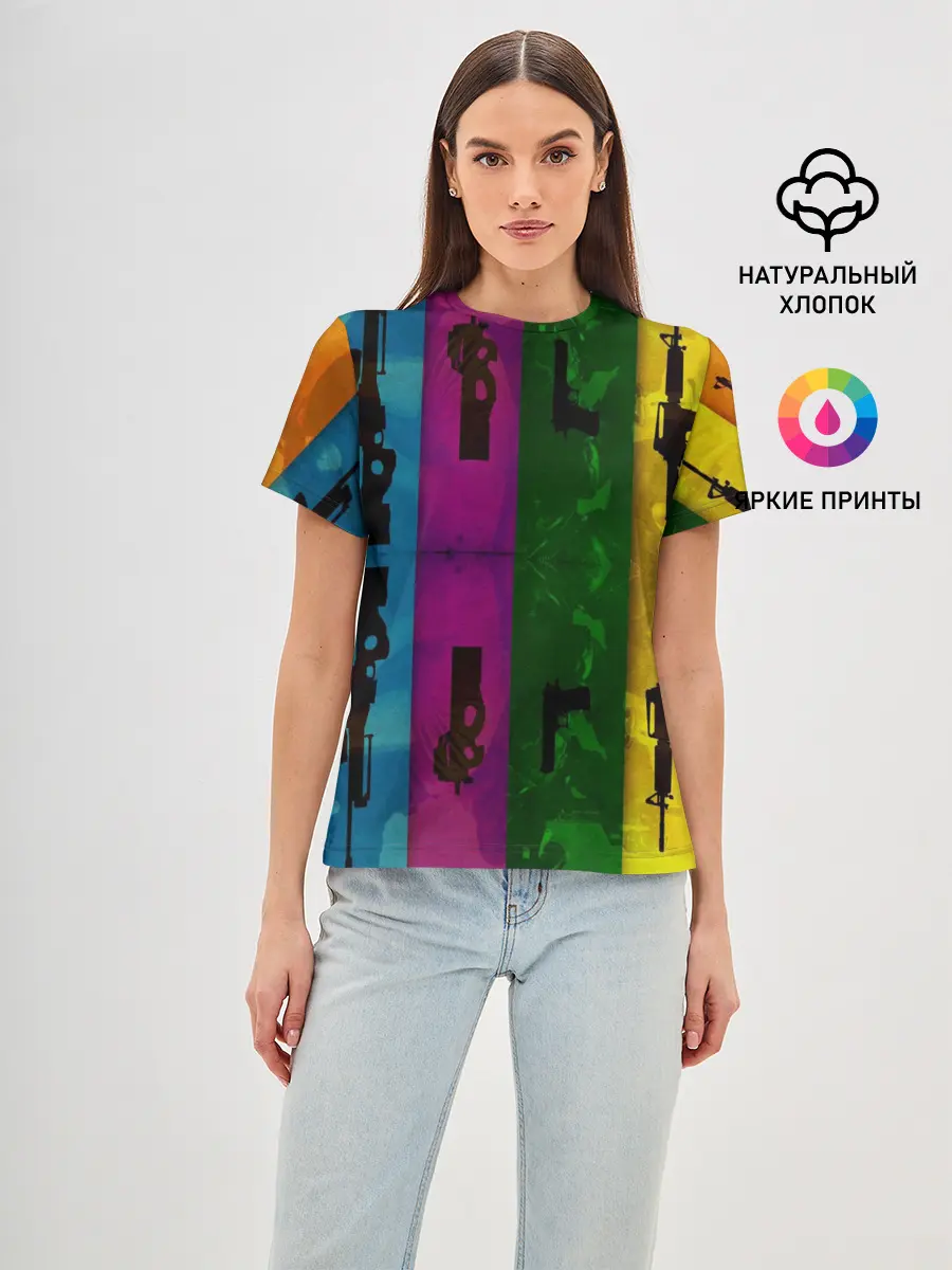 Женская базовая футболка / Кс го оружие