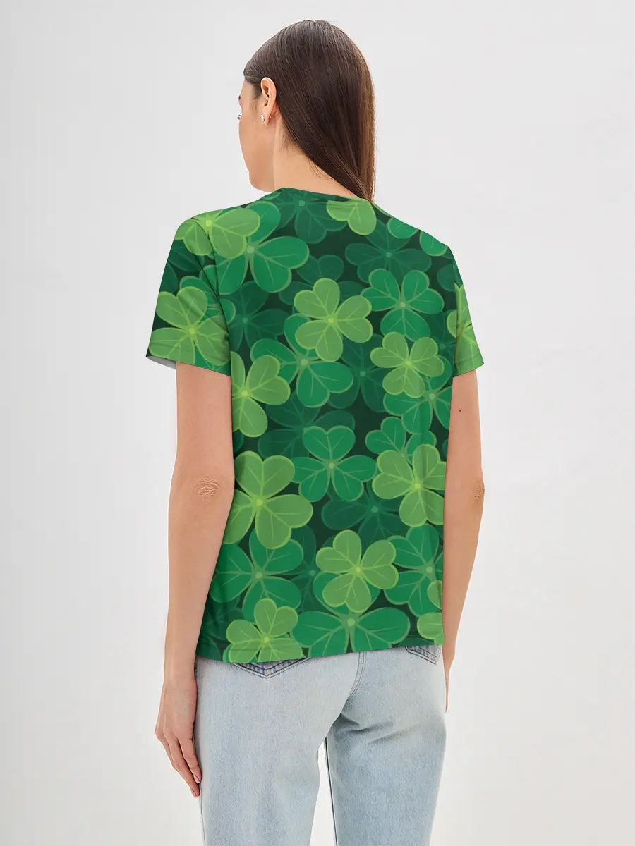 Женская базовая футболка / Ирландский клевер