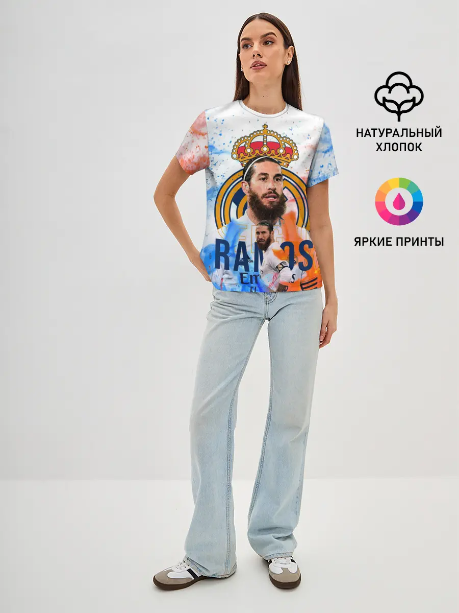 Женская базовая футболка / SERGIO RAMOS / СЕРХИО РАМОС