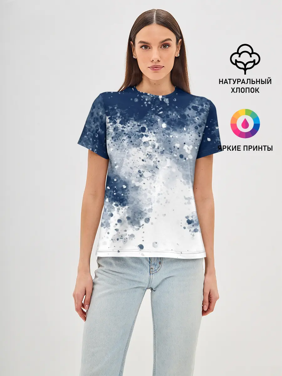 Женская базовая футболка / Чернильные капли