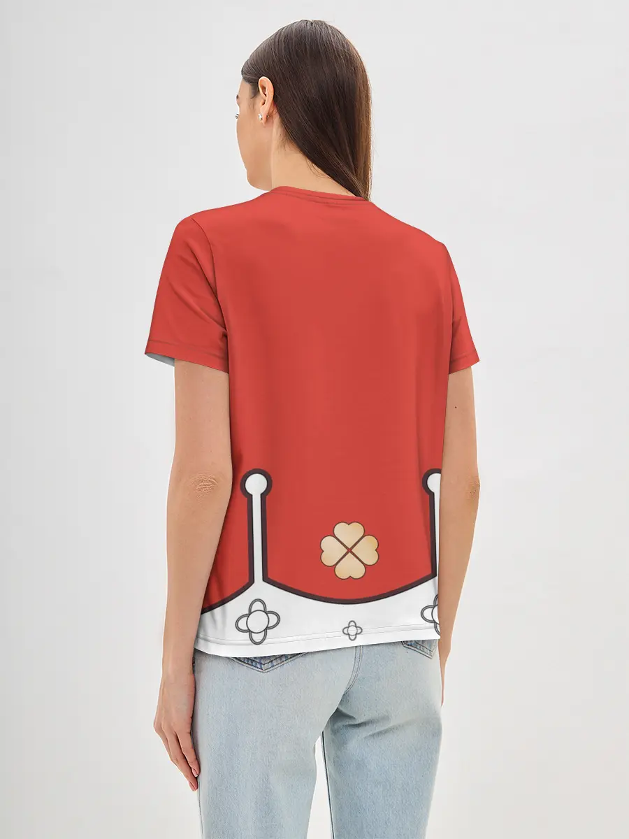 Женская базовая футболка / КОСТЮМ КЛИ | ГЕНШИН ИМПАКТ