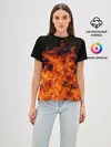 Женская базовая футболка / Огонь