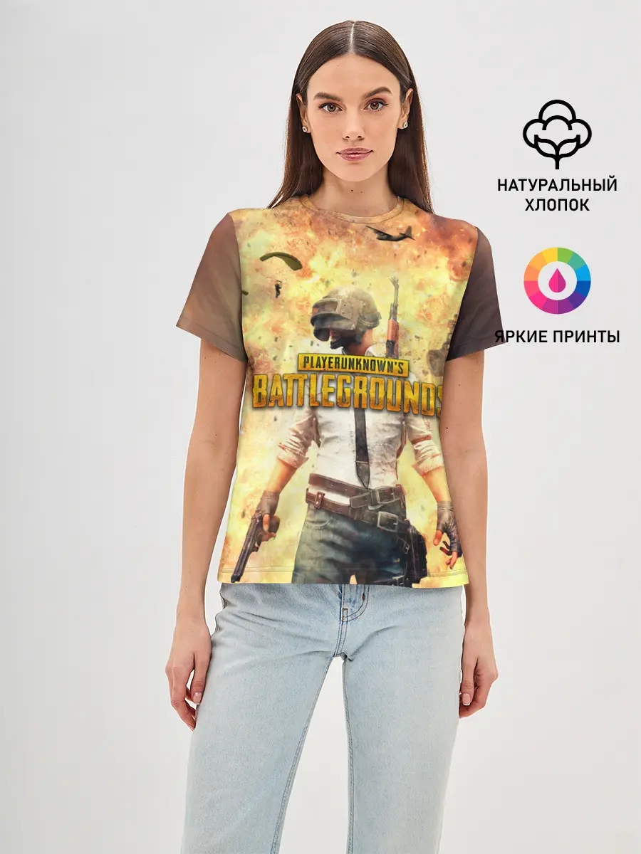 Женская базовая футболка / PUBG BOOM