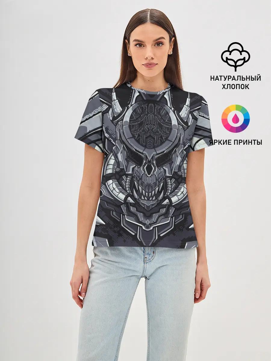 Женская базовая футболка / Механический робот