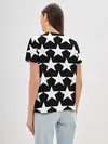 Женская базовая футболка / Белые звёзды на чёрном фоне 2