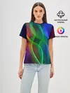 Женская базовая футболка / НЕОНОВАЯ АБСТРАКЦИЯ