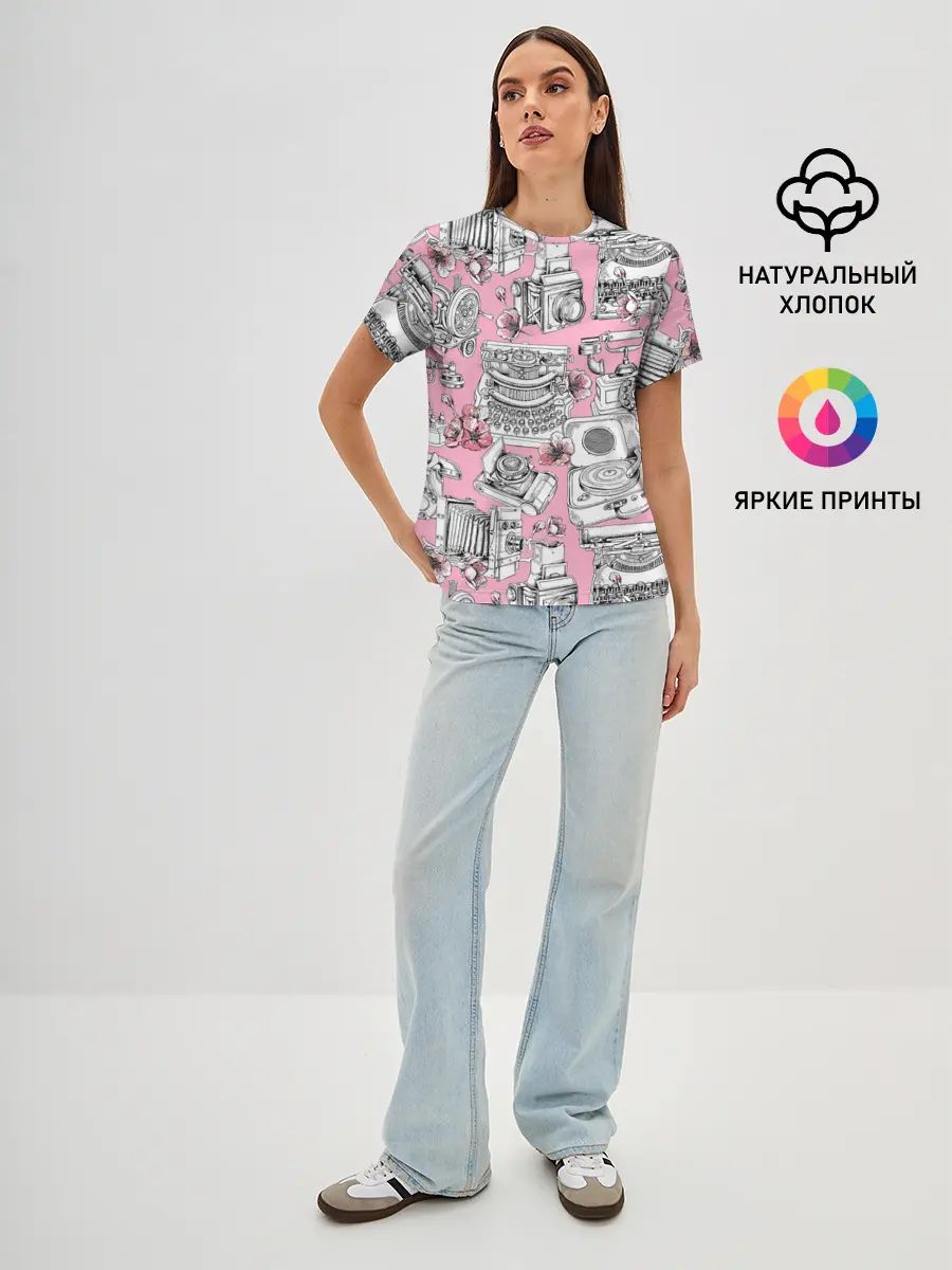 Женская базовая футболка / Винтаж