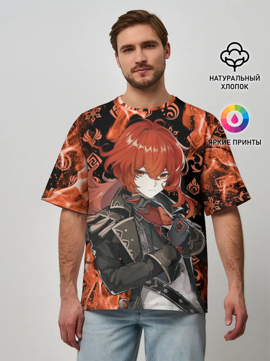 Мужская футболка оверсайз / DILUC