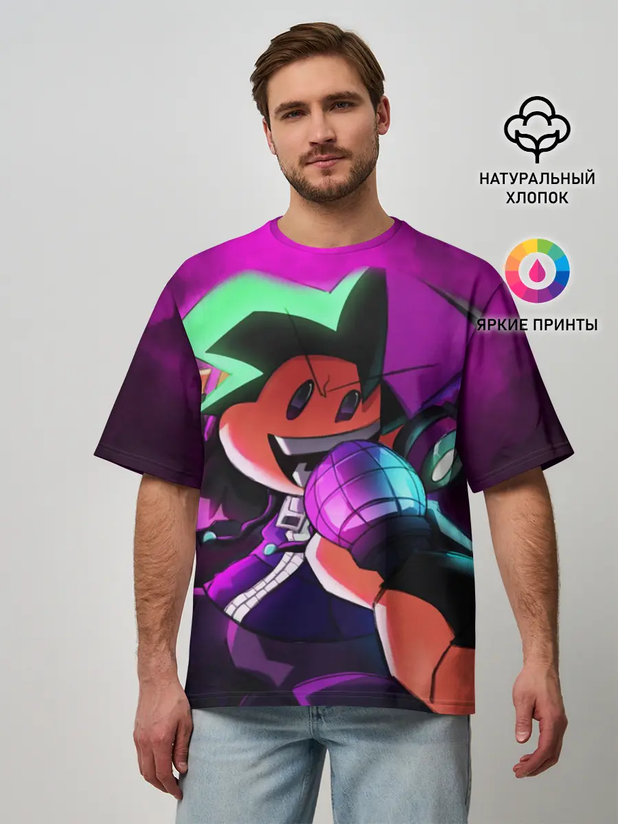 Мужская футболка оверсайз / Бойфренд